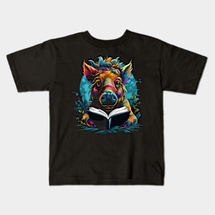 Warthog Reads Book Kids T-Shirt